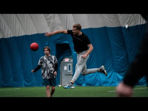 Boardball rally in turf dome video