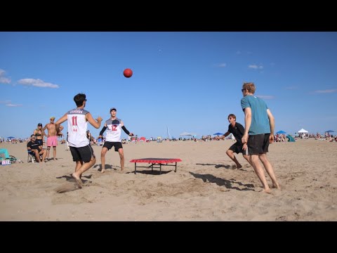 Boardball rally on the beach video